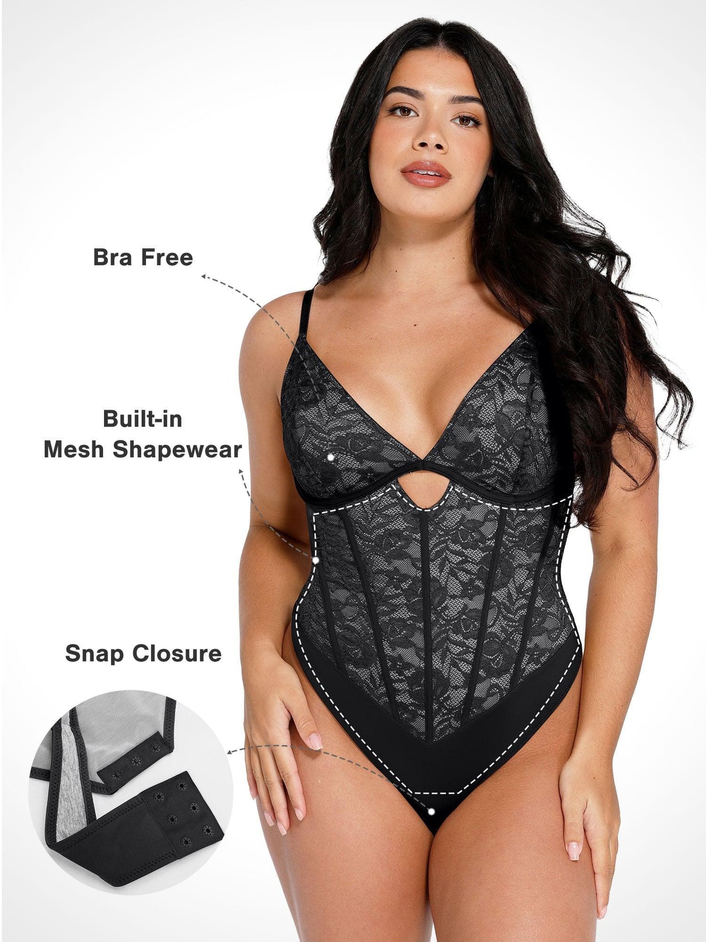 Elevate Your Style with the Shapewear Cutout Corset Bodysuit for a Stunning Hourglass Figure