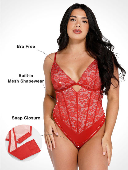 Elevate Your Style with the Shapewear Cutout Corset Bodysuit for a Stunning Hourglass Figure