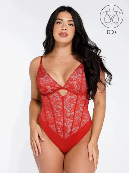 Elevate Your Style with the Shapewear Cutout Corset Bodysuit for a Stunning Hourglass Figure